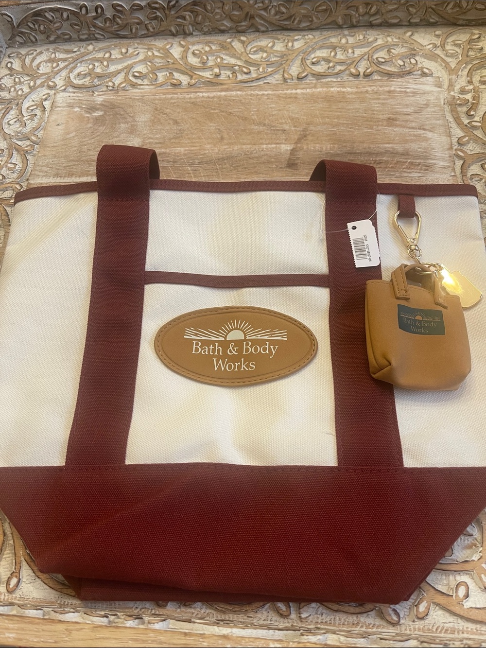 Bath and Body Works Color Block Tote NWT